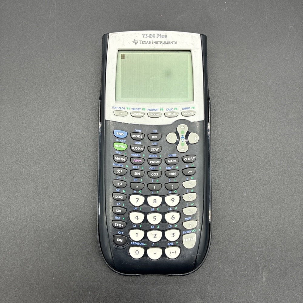 Texas Instruments TI-84 Plus Graphing Calculator w/ Cover Tested Battery Powered